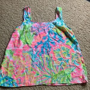 Satin Lilly Pulitzer cosmos tank M